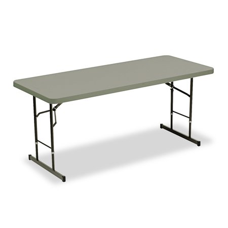 ICEBERG Rectangular Tables, 72 in W, 30 in L, 35 in H, Blow-Molded High-Density Polyethylene Top, Charcoal 65627